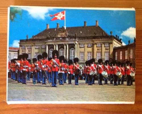 PHOTOCARD BOOKLET PHOTO CARDS x 25 COPENHAGEN DENMARK MILITARY BAND BOATS MERMAID on ROCK HORSE FLAG