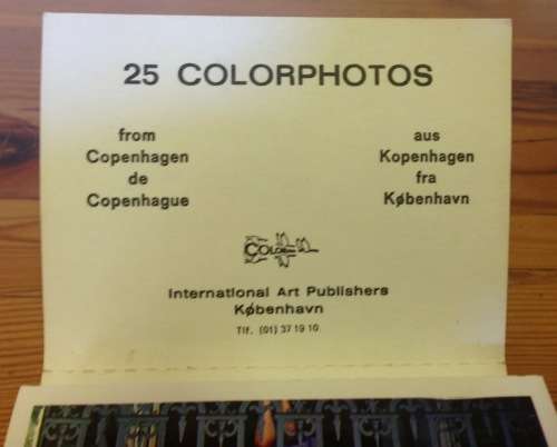 PHOTOCARD BOOKLET PHOTO CARDS x 25 COPENHAGEN DENMARK MILITARY BAND BOATS MERMAID on ROCK HORSE FLAG