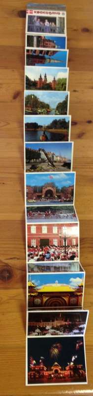 PHOTOCARD BOOKLET PHOTO CARDS x 25 COPENHAGEN DENMARK MILITARY BAND BOATS MERMAID on ROCK HORSE FLAG