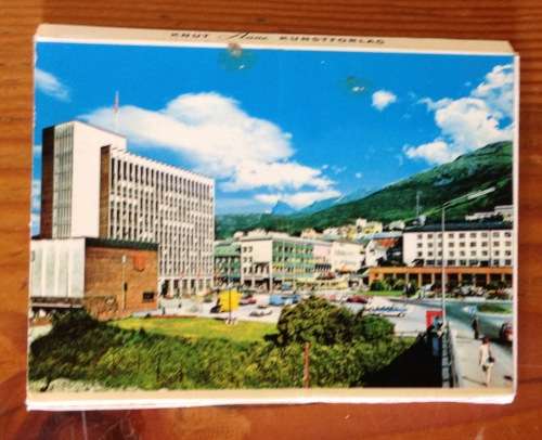 PHOTOCARD BOOKLET PHOTO CARDS x 10 NARVIK NORWAY CABLE CAR SHIPS MONUMENTS.