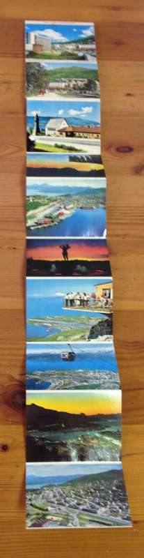PHOTOCARD BOOKLET PHOTO CARDS x 10 NARVIK NORWAY CABLE CAR SHIPS MONUMENTS.