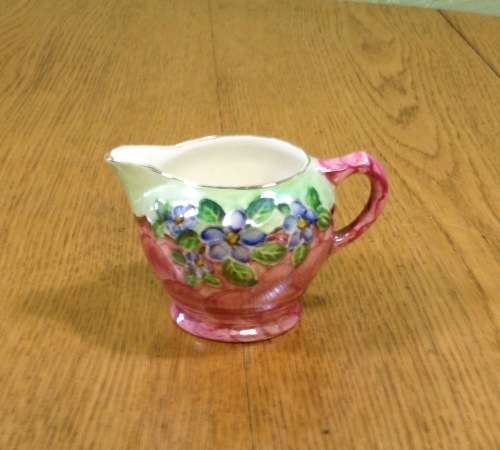 Maling Pottery LUSTRE MILK JUG Newcastle-upon-Tyne 1930`s Embossed blossom AZALEA FLOWERS