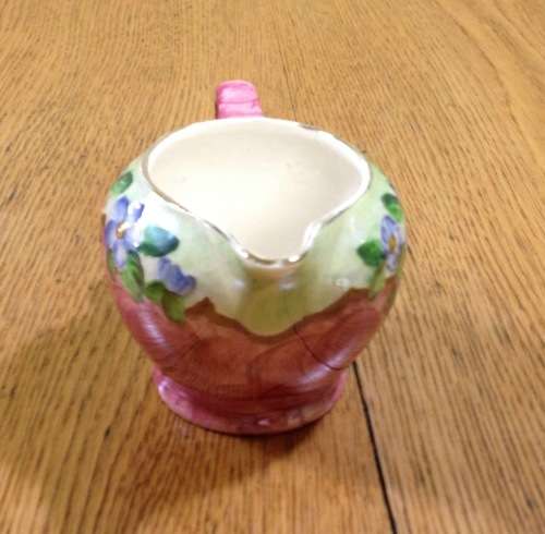 Maling Pottery LUSTRE MILK JUG Newcastle-upon-Tyne 1930`s Embossed blossom AZALEA FLOWERS
