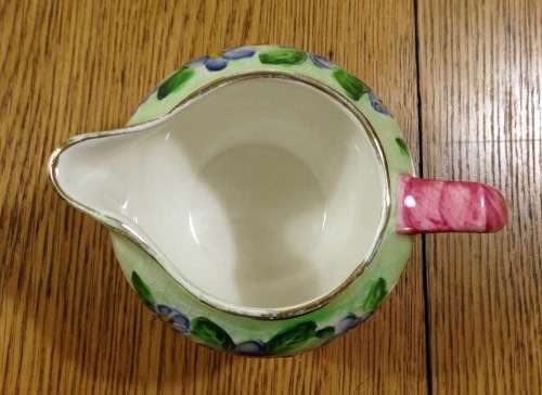 Maling Pottery LUSTRE MILK JUG Newcastle-upon-Tyne 1930`s Embossed blossom AZALEA FLOWERS