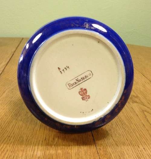 WILLIAM WOOD and Co. ENGLAND BISCUIT BARREL BLUE and WHITE EPNS LID and HANDLE SCARCE!!! READ NOTES.