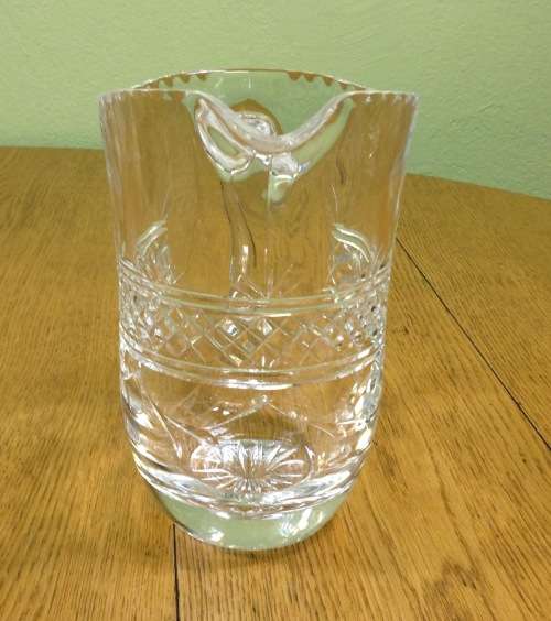 JUG=PITCHER=CUT GLASS=PRESSED PATTERN=VERY HEAVY!!====STUNNING!!!!