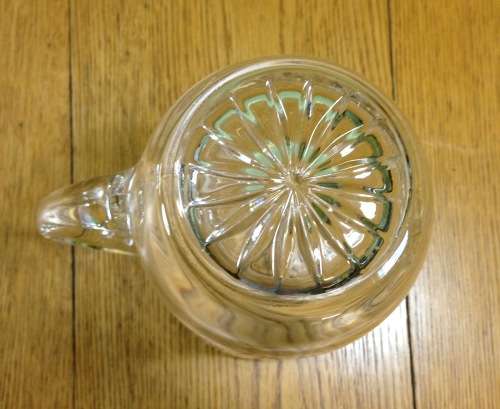 JUG=PITCHER=CUT GLASS=PRESSED PATTERN=VERY HEAVY!!====STUNNING!!!!