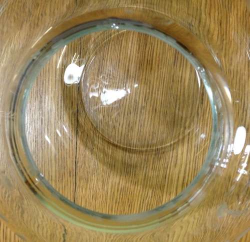 VASE=ROUND=GLASS=ROSE-CUT PATTERN=FLOWERS=FLORAL.