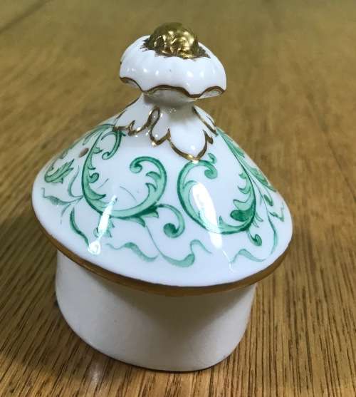 COFFEE POT ROYAL CROWN DERBY ENGLAND RUTLAND PATTERN GREEN A495 FLORAL SCARCE and STUNNING!!!!!!!!!!