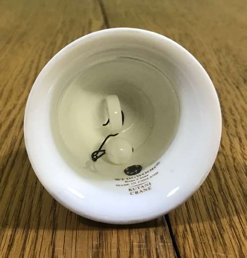 WEDGWOOD TABLE BELL PORCELAIN BONE CHINA ENGLAND KUTANI CRANE ORIGINAL CLAPPER!! BIRD FLOWERS POND!