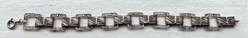 FILIGREE STERLING SILVER BRACELET 16 grams 210mm clasp to loop 15mm widest point!!! Beautiful!!!