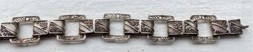 FILIGREE STERLING SILVER BRACELET 16 grams 210mm clasp to loop 15mm widest point!!! Beautiful!!!