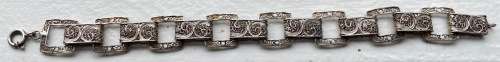 FILIGREE STERLING SILVER BRACELET 16 grams 210mm clasp to loop 15mm widest point!!! Beautiful!!!