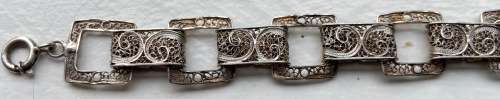 FILIGREE STERLING SILVER BRACELET 16 grams 210mm clasp to loop 15mm widest point!!! Beautiful!!!