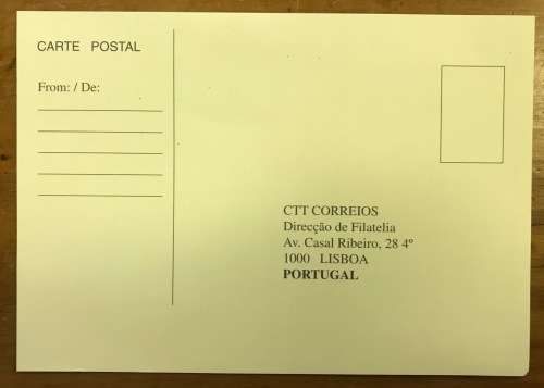 POSTCARD PORTUGAL COLLECTING PORTUGUESE STAMPS ORDER CARD.