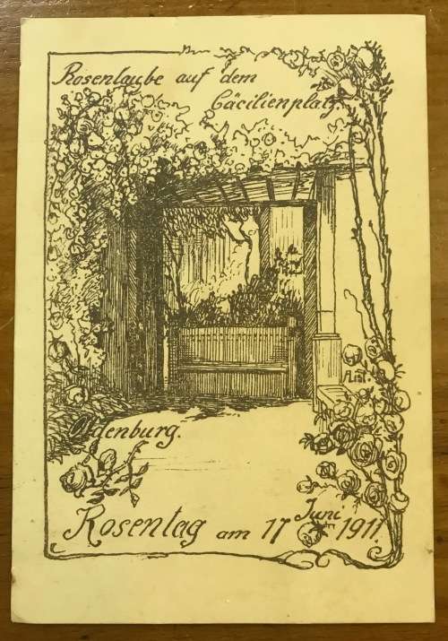 POSTCARD POST CARD GERMANY HUDE-NORDENHAM to MENSLAGE 1911 INVITATION.