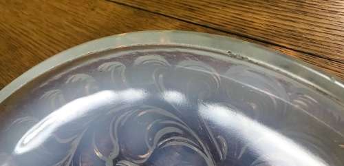 MAGNIFICENT large OPALESCENT GLASS BOWL=WAVY DESIGN=VERY HEAVY at 2,82 kg's=Please read notes......