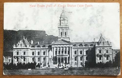 POSTCARD STAL STREET CAPE TOWN 1905 BLOEMFONTEIN KIMBERLEY OFFICIALLY REDIRECTED Cachet SOUTH AFRICA