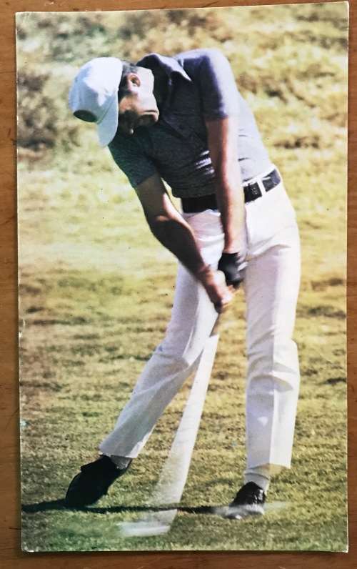 GARY PLAYER INFORMATION CARD GOLF ENGLISH + AFRIKAANS ADMITTED TO WORLD GOLF HALL OF FAME 1974.