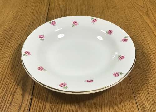 J.G. MEAKIN ENGLAND VITRESOL BOWL H.G. STEPHENSON LTD. MANCHESTER ROSES FLOWERS GILT RIM NICE BOWL!!