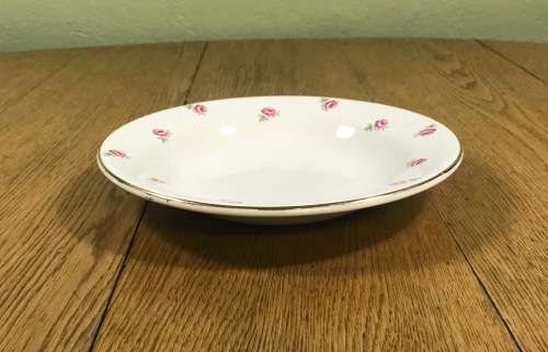 J.G. MEAKIN ENGLAND VITRESOL BOWL H.G. STEPHENSON LTD. MANCHESTER ROSES FLOWERS GILT RIM NICE BOWL!!