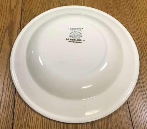 J.G. MEAKIN ENGLAND VITRESOL BOWL H.G. STEPHENSON LTD. MANCHESTER ROSES FLOWERS GILT RIM NICE BOWL!!