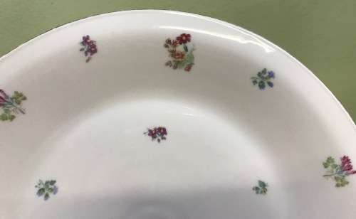 CAKE PLATE SERVING PLATTER ROUND LARGE 310mm Diameter GERMANY ESCHENBACH US ZONE FLORAL FLOWERS.