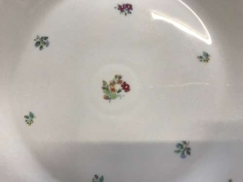 CAKE PLATE SERVING PLATTER ROUND LARGE 310mm Diameter GERMANY ESCHENBACH US ZONE FLORAL FLOWERS.