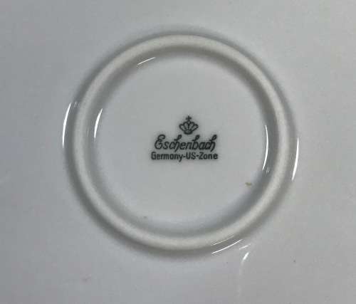 CAKE PLATE SERVING PLATTER ROUND LARGE 310mm Diameter GERMANY ESCHENBACH US ZONE FLORAL FLOWERS.