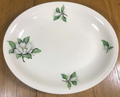 PLATTER OVAL LARGE GRINDLEY MADE in ENGLAND FLOWERS FLORAL circa 1954.