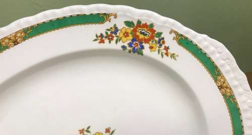 PLATTER OVAL with HANDLES LARGE GRINDLEY MADE in ENGLAND FLOWERS FLORAL 1936 - 1954.
