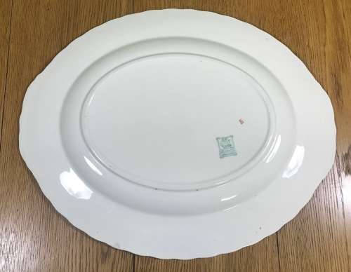 PLATTER OVAL with HANDLES LARGE GRINDLEY MADE in ENGLAND FLOWERS FLORAL 1936 - 1954.