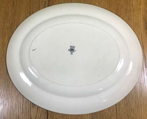 PLATTER LARGE OVAL DAVISON and SON LTD. BURSLEM MADE in ENGLAND FLOWERS FLORAL.