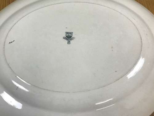 PLATTER LARGE OVAL DAVISON and SON LTD. BURSLEM MADE in ENGLAND FLOWERS FLORAL.