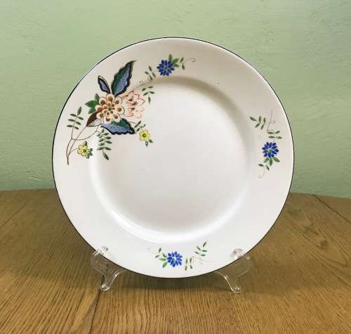 M.T.K. PORCELAIN PLATE JAPANESE? FLOWERS.