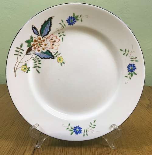 M.T.K. PORCELAIN PLATE JAPANESE? FLOWERS.