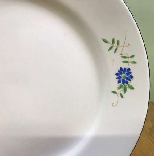 M.T.K. PORCELAIN PLATE JAPANESE? FLOWERS.