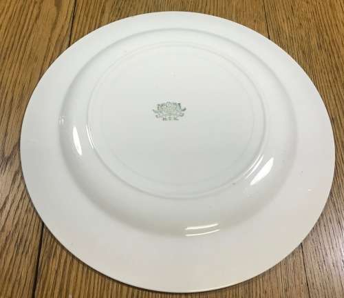 M.T.K. PORCELAIN PLATE JAPANESE? FLOWERS.