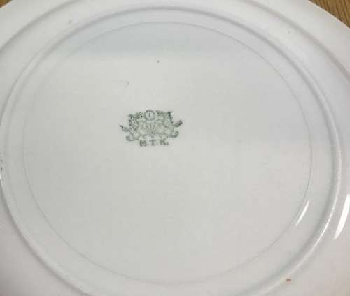 M.T.K. PORCELAIN PLATE JAPANESE? FLOWERS.