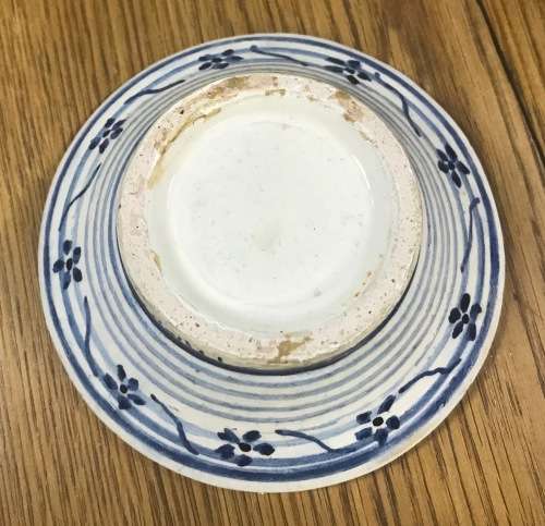 ANS De KOCK-MOLENAAR FRISIA SMALL BOWL GORDONS BAY SOUTH AFRICA EARTHENWARE POTTERY BLUE and WHITE.