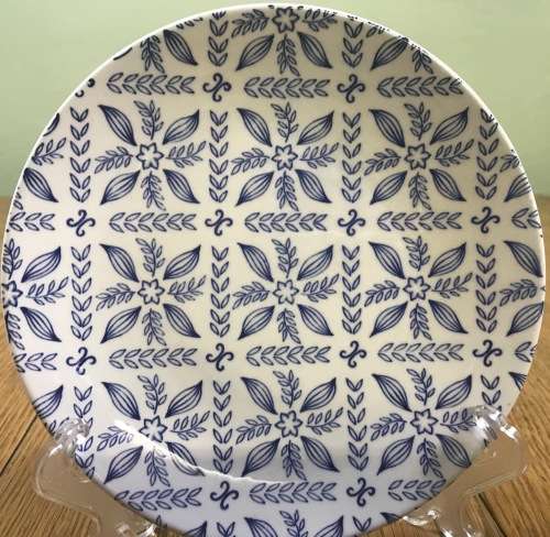 SIDE PLATE BLUE and WHITE JAMES KENT OLD FOLEY STAFFORDSHIRE ENGLAND.