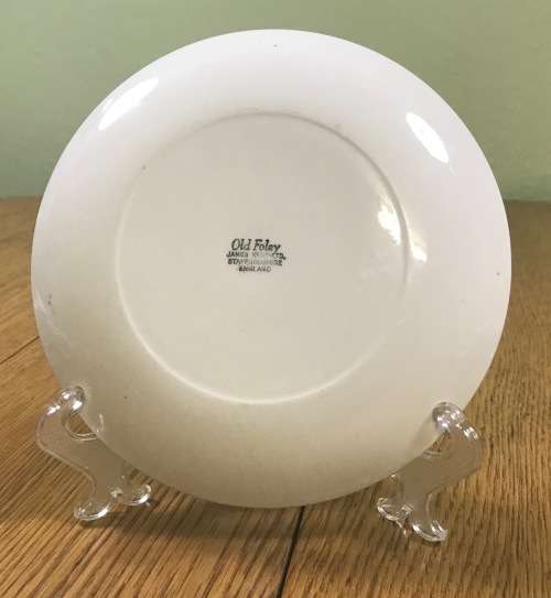 SIDE PLATE BLUE and WHITE JAMES KENT OLD FOLEY STAFFORDSHIRE ENGLAND.