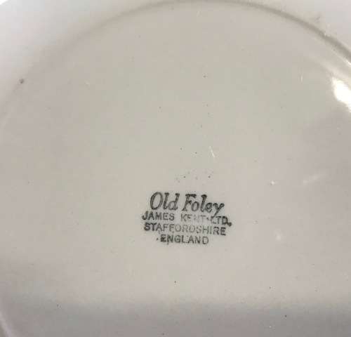 SIDE PLATE BLUE and WHITE JAMES KENT OLD FOLEY STAFFORDSHIRE ENGLAND.
