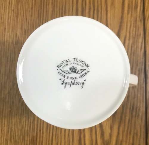 COFFEE DUOS DEMITASSE ROYAL TUSCAN ENGLAND SYMPHONY PATTERN SAUCERS x 3 CUPS x 2 MILKS JUG Expresso!