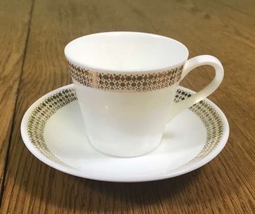 COFFEE DUOS DEMITASSE ROYAL TUSCAN ENGLAND SYMPHONY PATTERN SAUCERS x 3 CUPS x 2 MILKS JUG Expresso!