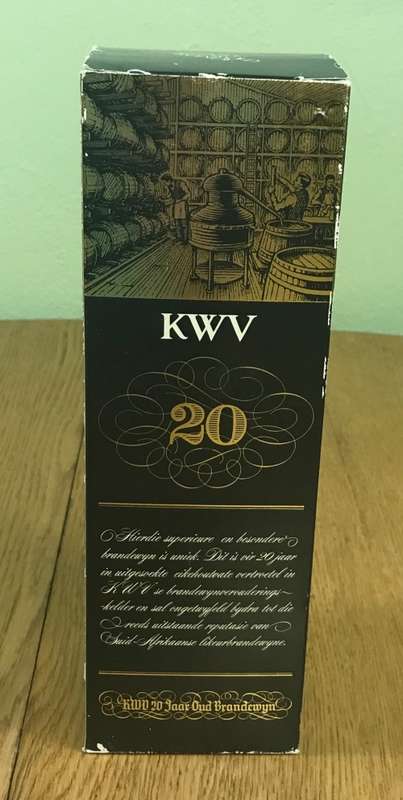 KWV 20 Year Old BRANDY box only!!! Vintage Box!!! BOX ONLY!!