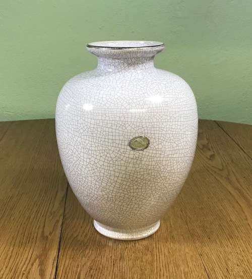 VASE LARGE SILBERDISTEL GERMANY CERAMICS CRAQUELE STYLE Ceramic Workshop Breu and Co. Gevelsberg.