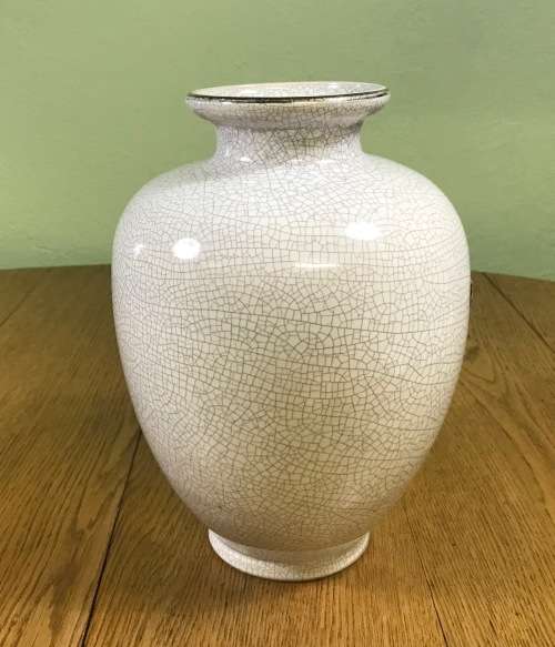 VASE LARGE SILBERDISTEL GERMANY CERAMICS CRAQUELE STYLE Ceramic Workshop Breu and Co. Gevelsberg.