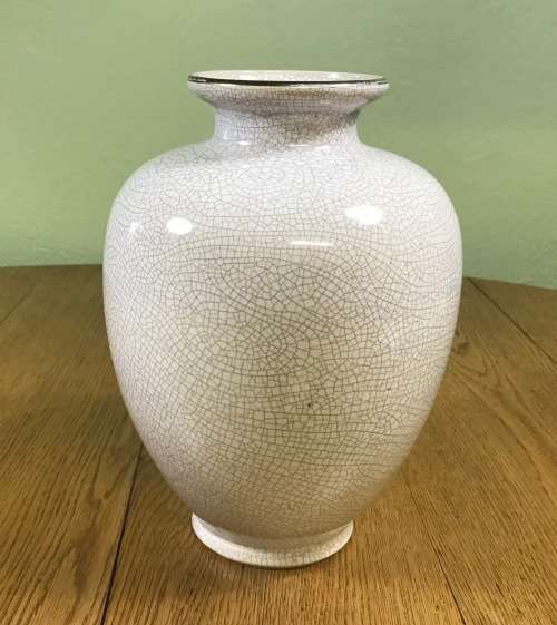 VASE LARGE SILBERDISTEL GERMANY CERAMICS CRAQUELE STYLE Ceramic Workshop Breu and Co. Gevelsberg.
