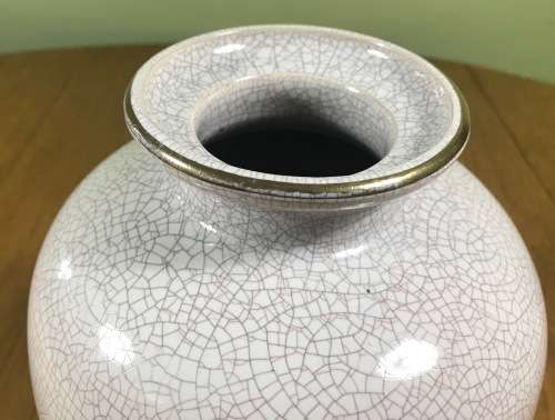 VASE LARGE SILBERDISTEL GERMANY CERAMICS CRAQUELE STYLE Ceramic Workshop Breu and Co. Gevelsberg.